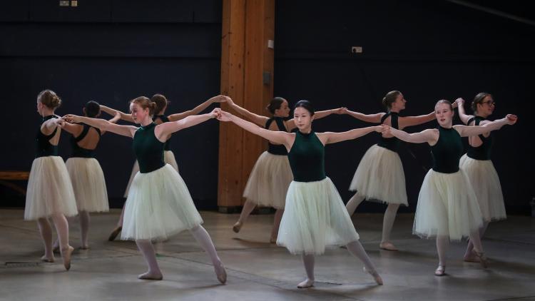 Ballet dancers performing at Eden Project