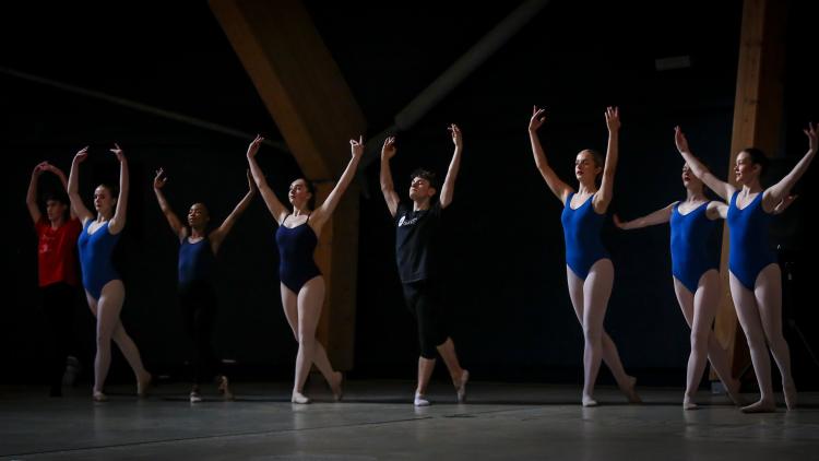 Ballet dancers performing at Eden Project