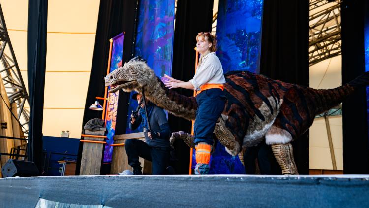 Dinosaur stage show