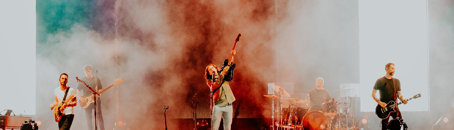 Snow Patrol performing live on stage